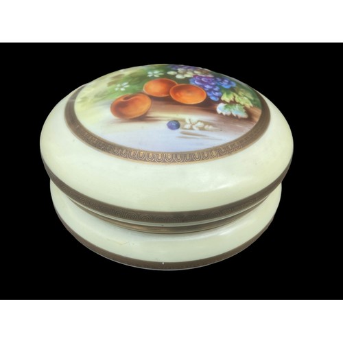 287 - HANDPAINTED NORITAKE JAR AND LID