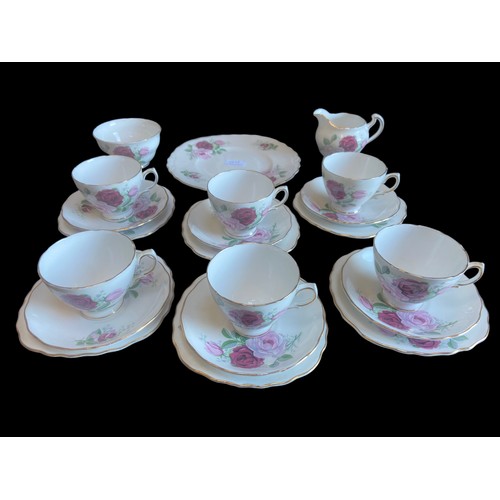 303 - 21 PIECE TEA SERVICE BY ROYAL VALE