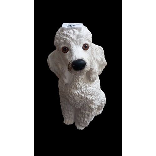 295 - A GOOD QUALITY POODLE ORNAMENT INDOOR/OUTDOOR