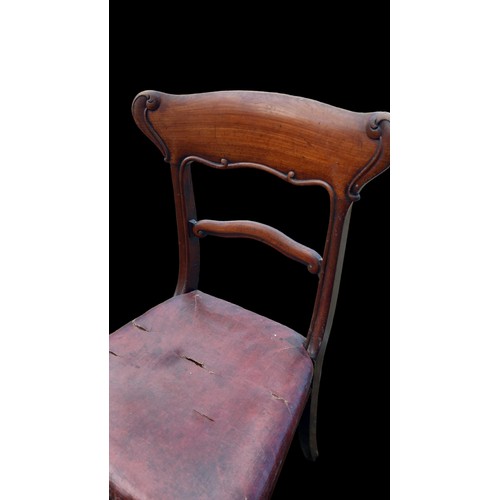 305 - PAIR OF VICTORIAN MAHOGANY BAR BACK CHAIRS