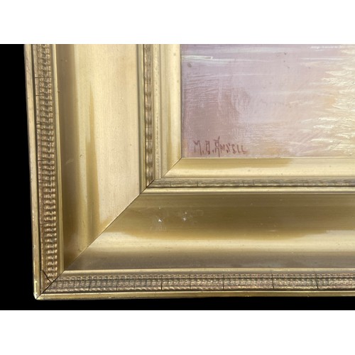 307 - AN 19ct OIL ON CANVAS BY M.D.ANSELL IN ANTIQUE GILT FRAME 23x31