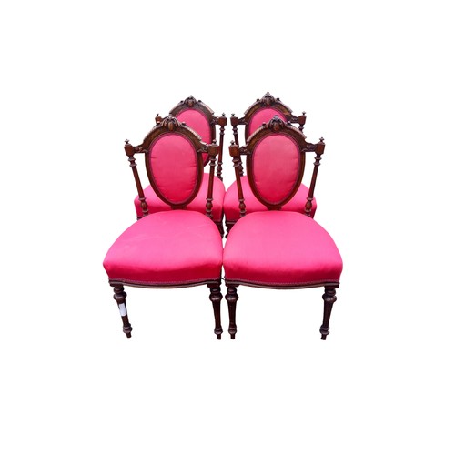 326 - SET OF 4 VICTORIAN PARLOUR CHAIRS