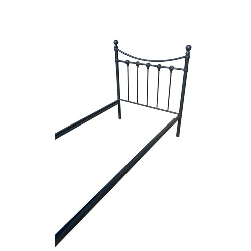 348 - EBONY METAL 3FT BED FRAME...NO SLATES