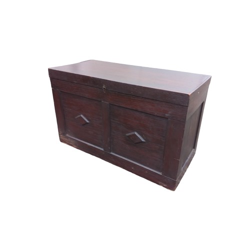 355 - AN OAK BLANKET BOX