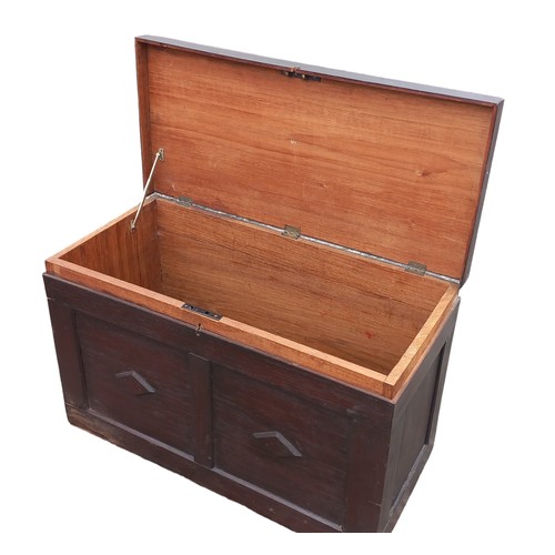 355 - AN OAK BLANKET BOX