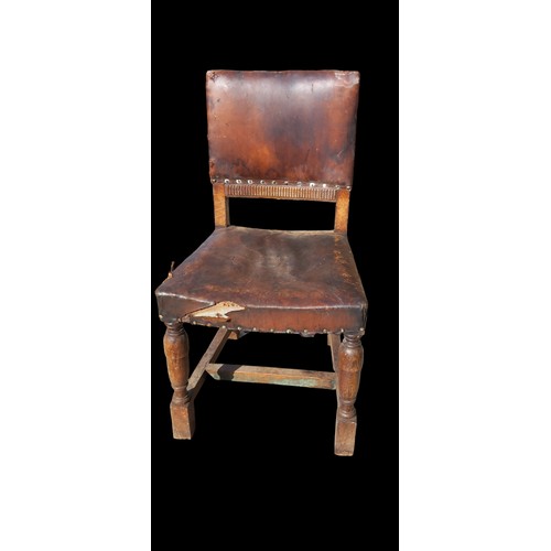 359 - ANTIQUE OAK BELFAST CHAIR