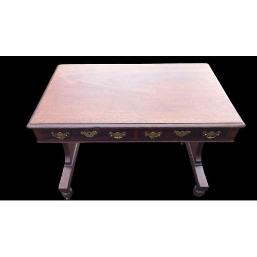 368 - A WILLIAM THE 4TH 2 DRAWERED TABLE 39X23X30