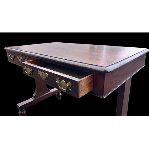 368 - A WILLIAM THE 4TH 2 DRAWERED TABLE 39X23X30