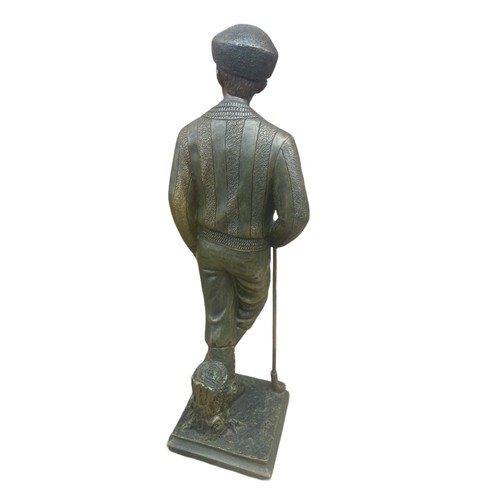 336 - BRONZE EFFECT VINTAGE STYLE GOLFING FIGURE 15