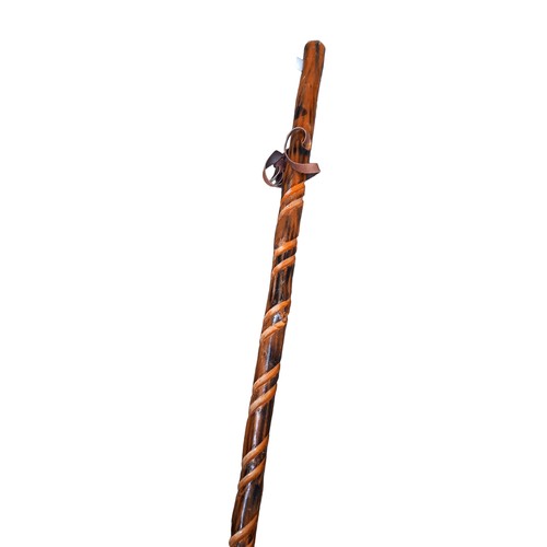 384 - A TWIST COLUMN HIKING STICK