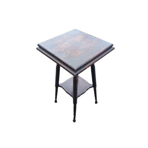 404 - ANTIQUE BOBBIN LEG TABLE