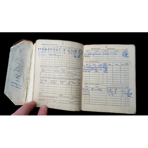 424 - MILITARY RECORD AND PAY BOOK AND MOTOR CYCLE FUEL RATION BOOK