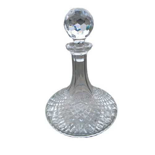 445 - WATERFORD CRYSTAL SHIPS DECANTER 10.5