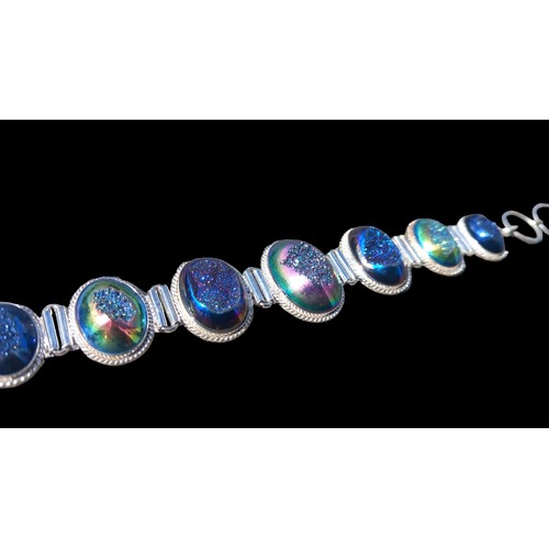 501 - DRUSY AGATE STONE SET BRACELET