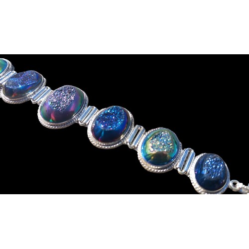 501 - DRUSY AGATE STONE SET BRACELET