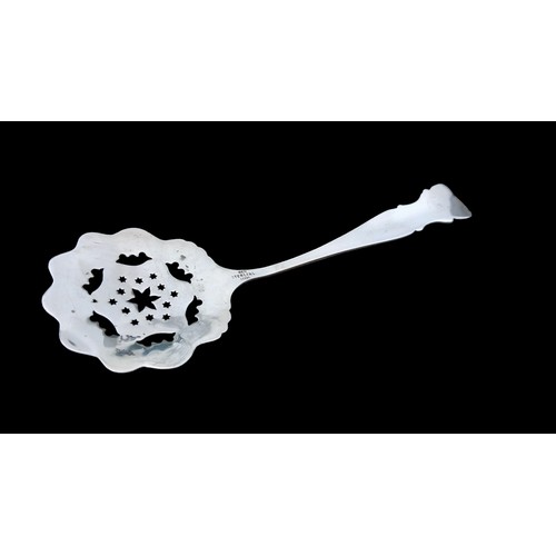 511 - A STERLING SILVER SEIVE SPOON 15.84gms