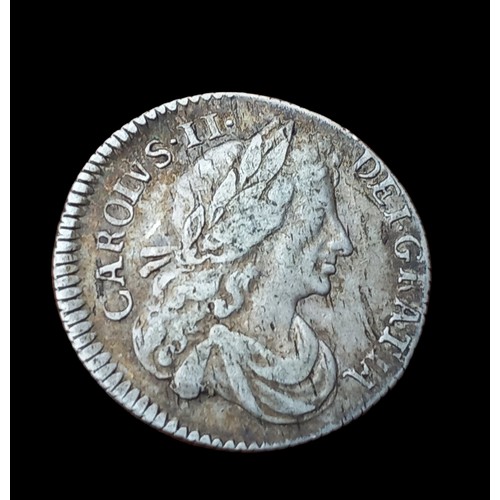 550 - CHARLES II SILVER SIX PENCE (fine) 1681