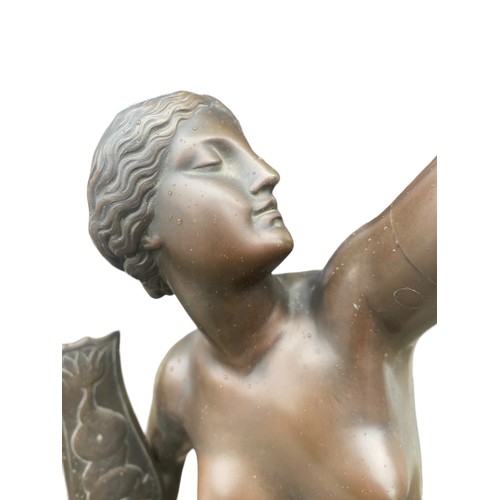 615 - A 19ct BRONZE LADY 27