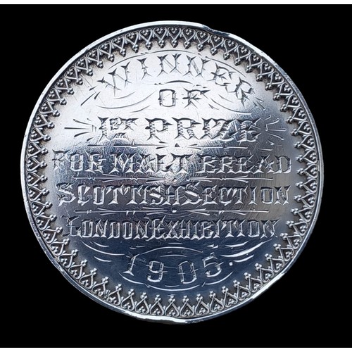 617 - A SILVER MEDAL 1904 WAKELY & WHEALER 63 GRAMS