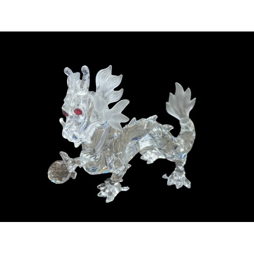 630 - SWAROVSKI CRYSTAL DRAGON IN ORIGINAL BOX WITH CERTIFICATE ltd edition with collectors club