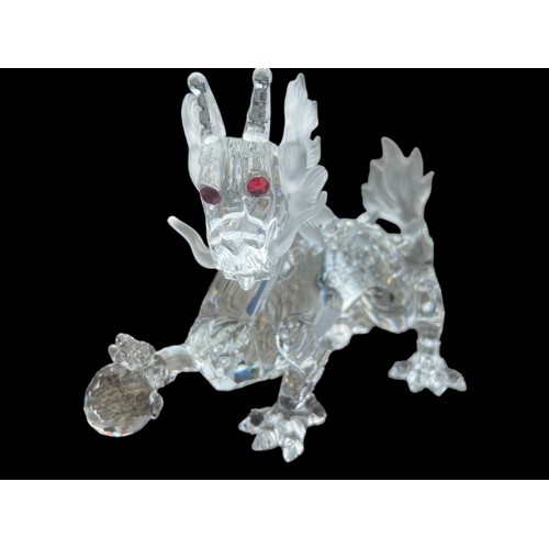 630 - SWAROVSKI CRYSTAL DRAGON IN ORIGINAL BOX WITH CERTIFICATE ltd edition with collectors club