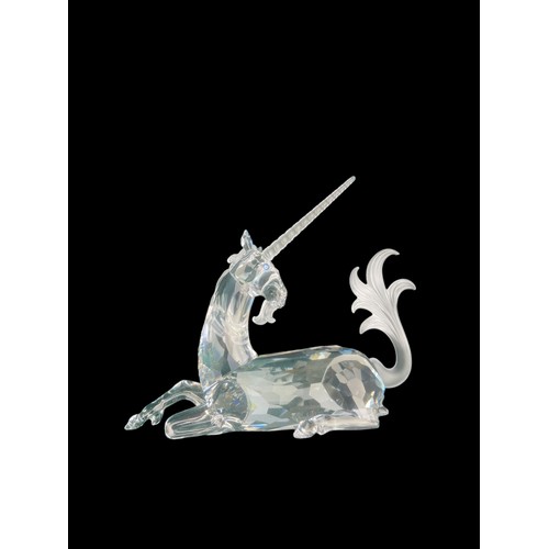 639 - SWAROVSKI CRYSTAL UNICORN IN ORIGINAL BOX WITH CERTIFICATE ltd edition with collectors club