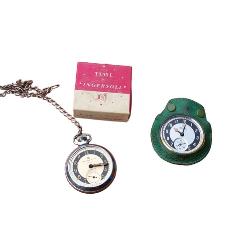 677 - 2 NO INGERSOLL POCKET WATCHES ...ONE IN ORIGINAL BOX