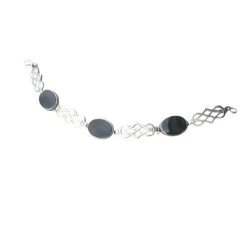 275A - SILVER ONYX CELTIC BRACELET