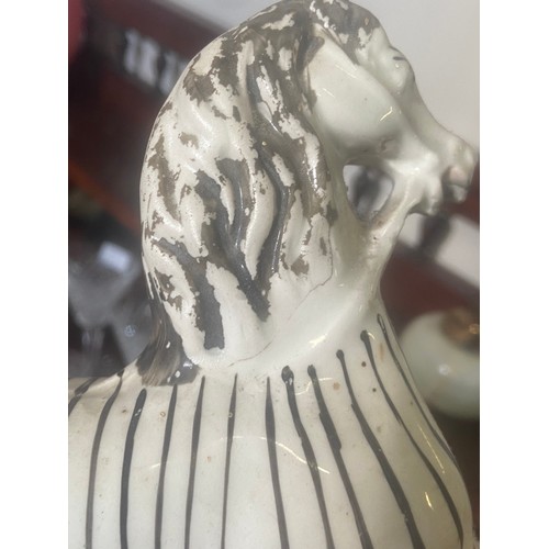 402 - ANTIQUE FLAT BACK STAFFORDSHIRE ZEBRA