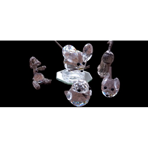 653 - 5 SWAROVSKI CRYSTAL ANIMALS