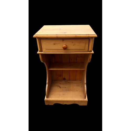 53 - A SINGLE DRAWERED PINE STAND