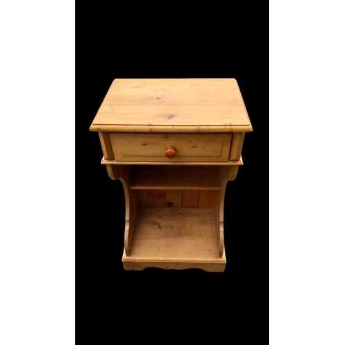 53 - A SINGLE DRAWERED PINE STAND