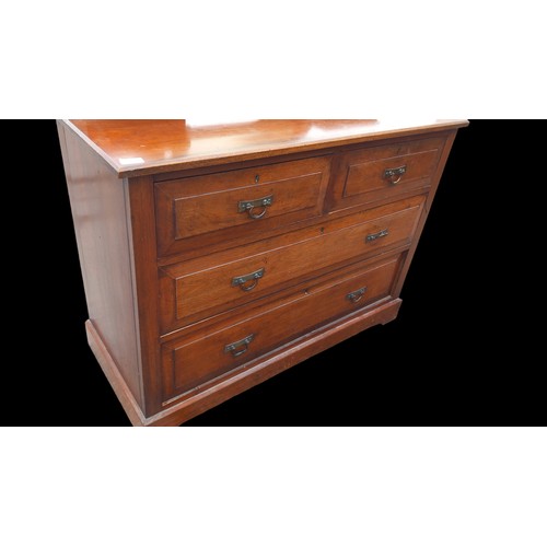 72 - AN EDWARDIAN MAHOGANY DRESSING CHEST