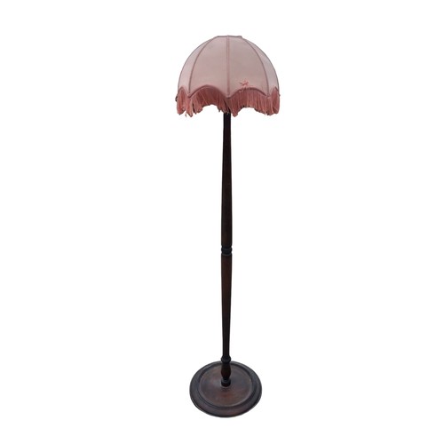 63 - MAHOGANY STANDARD LAMP