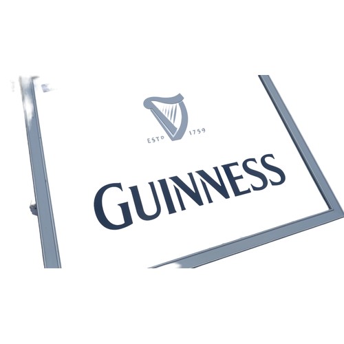 79 - WHITE FRAMED GUINNESS 24x20