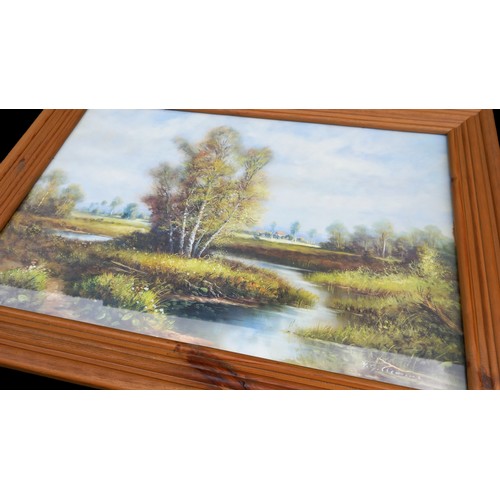 107 - A SIGNED RIVER PICTURE 36X26