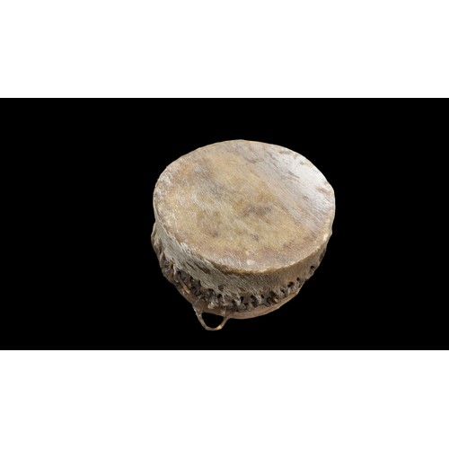 147 - A SMALL GOAT SKIN DRUM 3.5