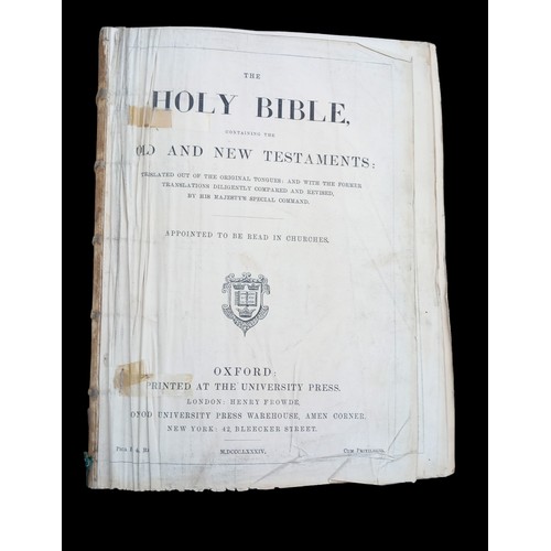 156 - A LARGE ANTIQUE FAMILY BIBLE