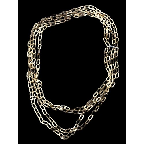 179 - A SILVER GILT GUARD CHAIN    