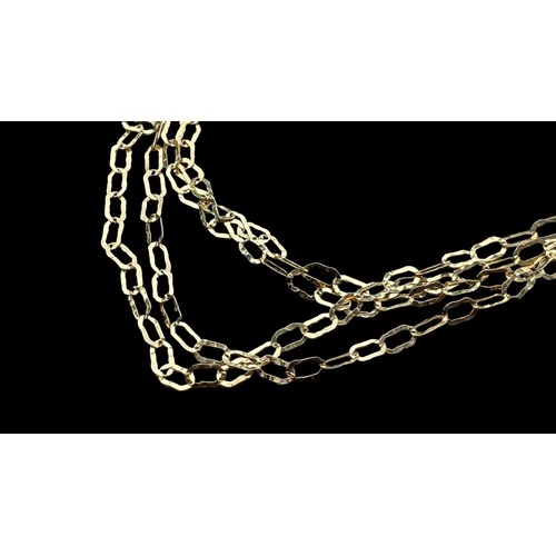 179 - A SILVER GILT GUARD CHAIN    