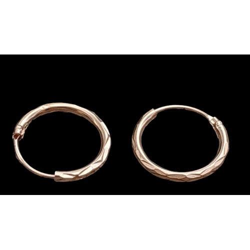 212 - ROSE GOLD ON SILVER EARRINGS