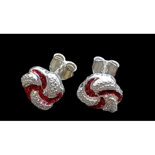 219 - RED DIAMOND EARRINGS