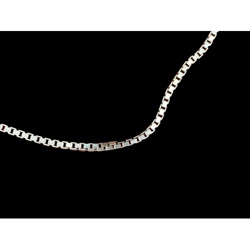 225 - A SILVER BOX LINK WRIST CHAIN