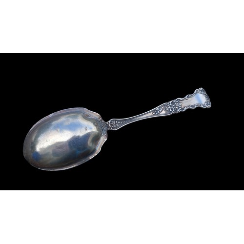 244 - ORNATE BIRMINGHAM SILVER SPOON 25.8g