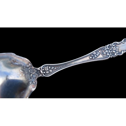 244 - ORNATE BIRMINGHAM SILVER SPOON 25.8g