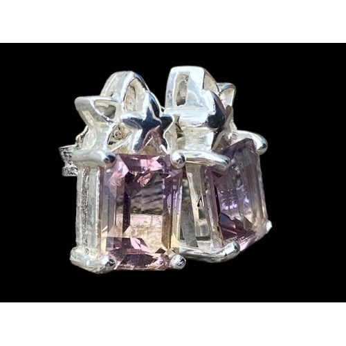 288 - SILVER EARRINGS SET WITH MYSTIC  TOPAZ