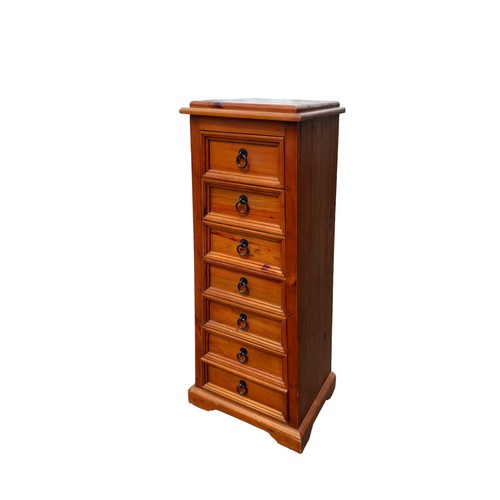 310 - A PINE PYRAMID CHEST OF DRAWERS