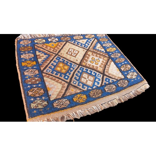 315 - SMALL HAND STICTHED AFGAN RUG/PRAYER MAT 24X29