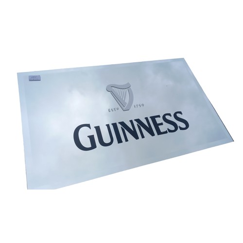 328 - FRAMLESS GUINNESS MIRROR 27x17