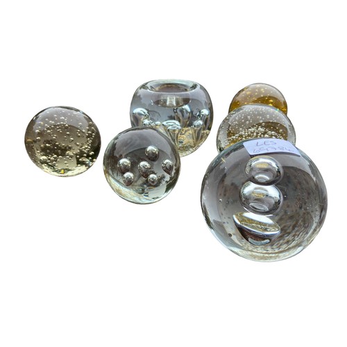 318 - 6 GLASS PAPERWEIGHTS